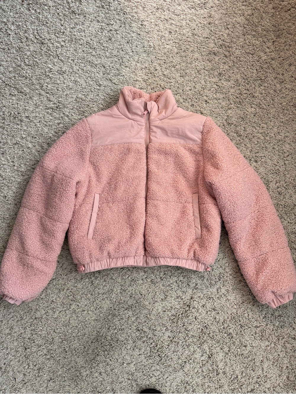 NWT Rose Pink Puffy Bomber Jacket from Rue21